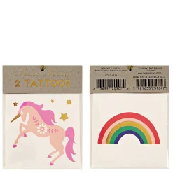 Unicorn & Rainbow Small Temporary Tattoos>Meri Meri New