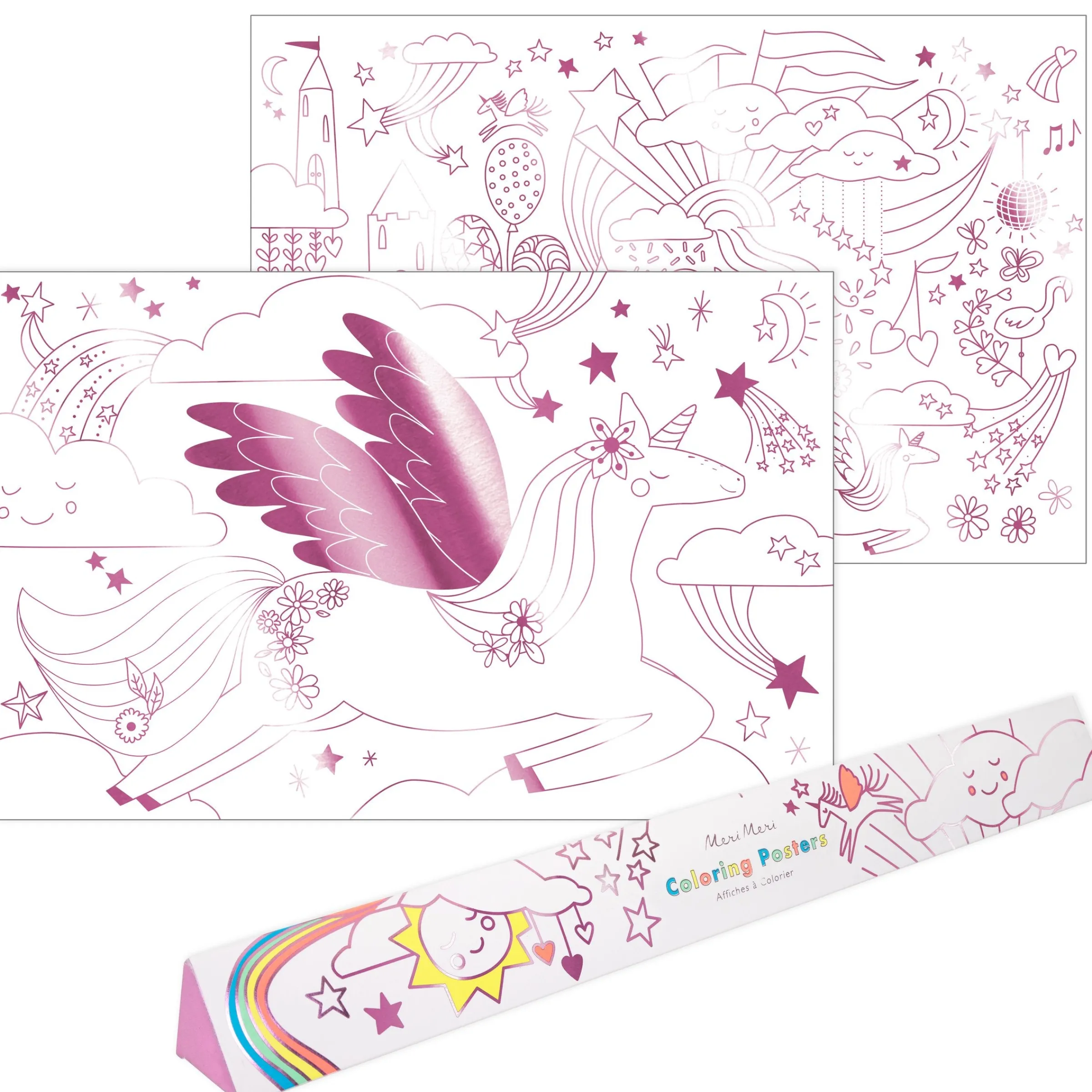 Unicorn Coloring Pages (set of 2)>Meri Meri Sale