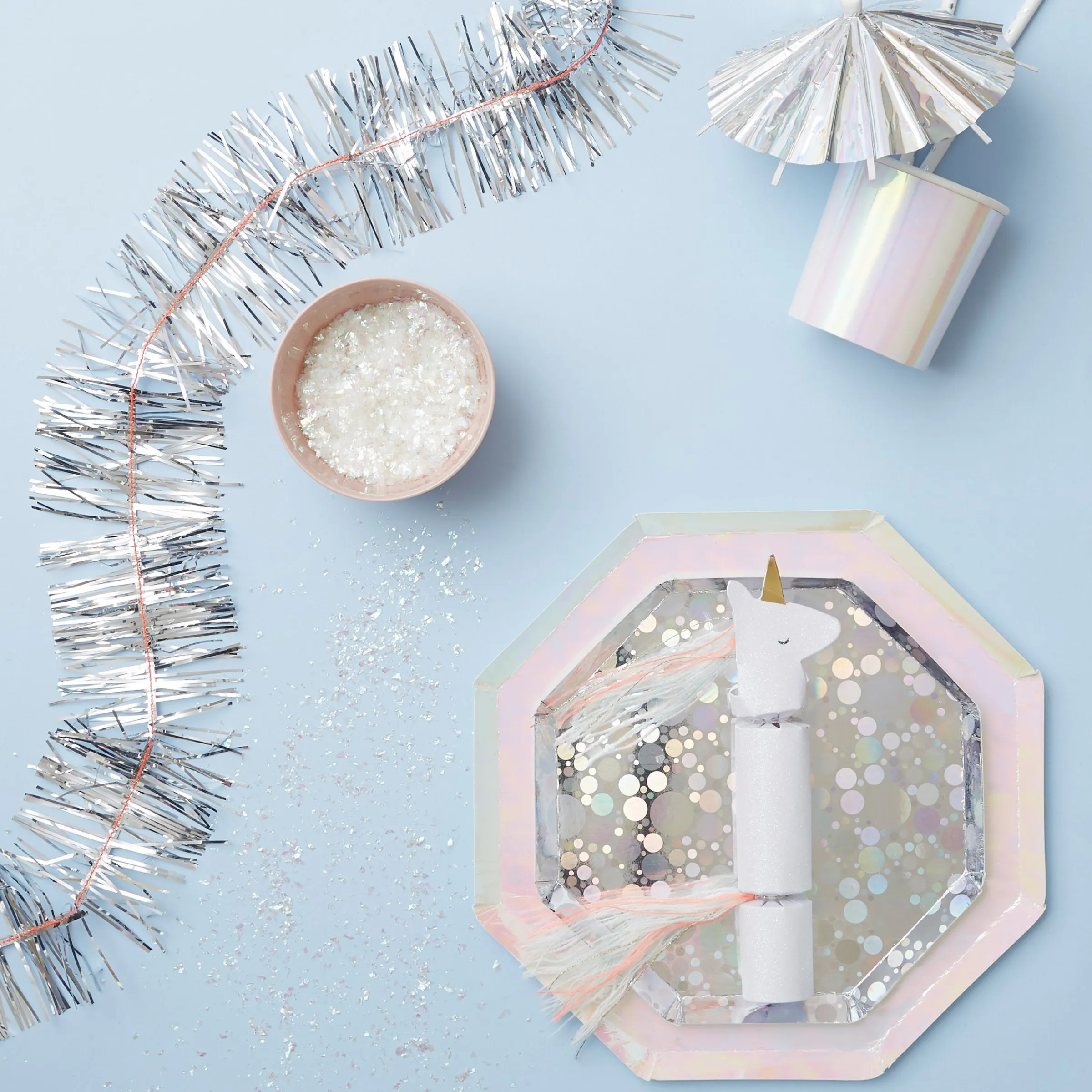 Unicorn Glitter Small Crackers (x 6)>Meri Meri Best
