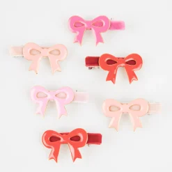 Valentine's Bow Hair Clips (x 6)><noscript><img width=