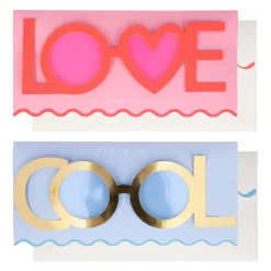 Valentine's Glasses Cards (x 24)>Meri Meri New