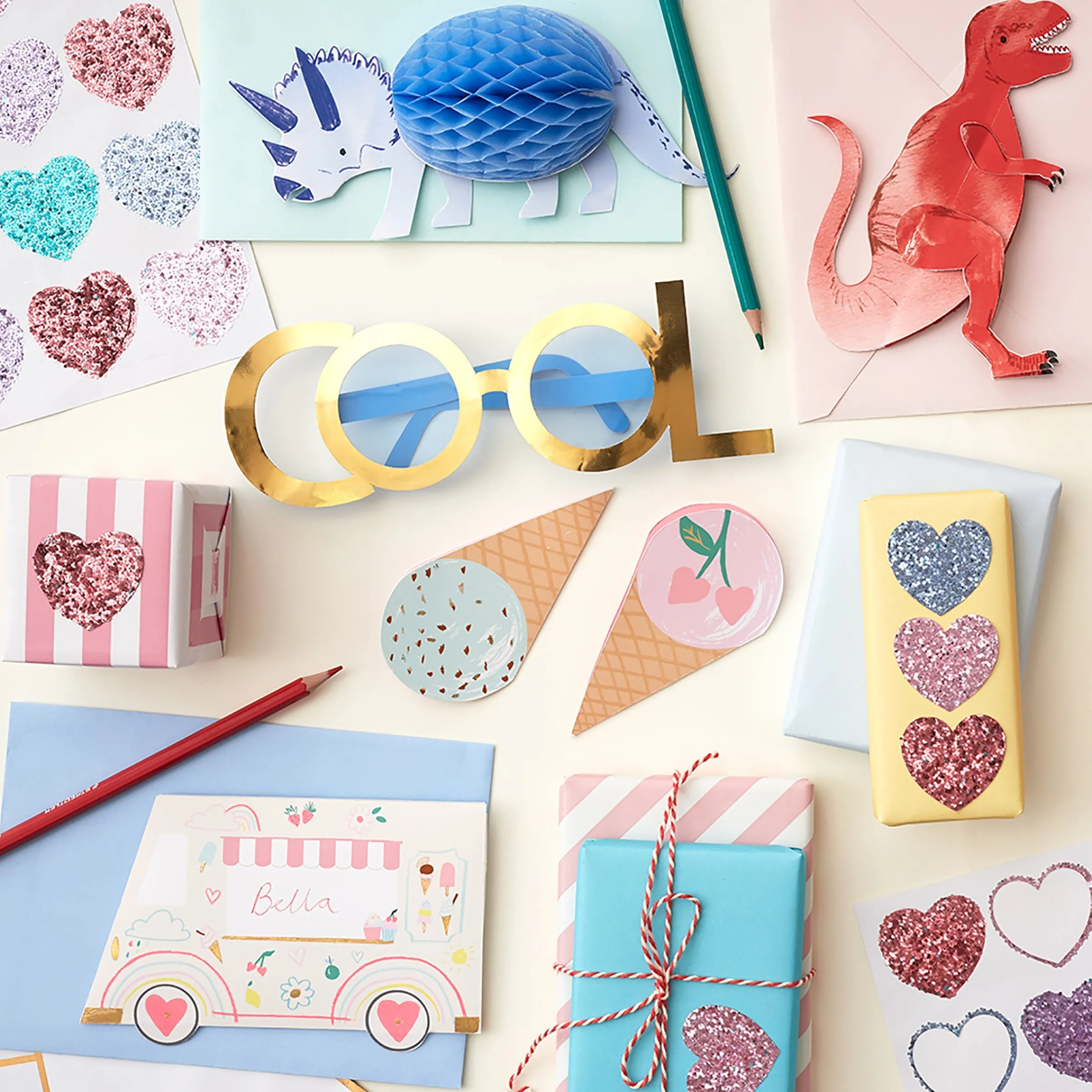 Valentine's Glasses Cards (x 24)>Meri Meri New
