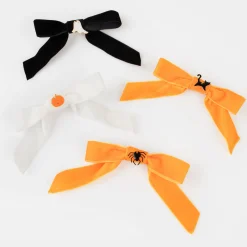 Velvet Bow Hair Clips (x 4)><noscript><img width=