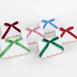 Velvet Bow Place Cards (x 6)>Meri Meri Outlet