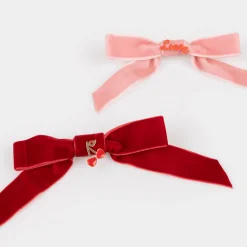 Velvet Bows With Charms Hair Clips (x 4)><noscript><img width=