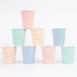Vintage Ditsy Cups (x 8)>Meri Meri Hot