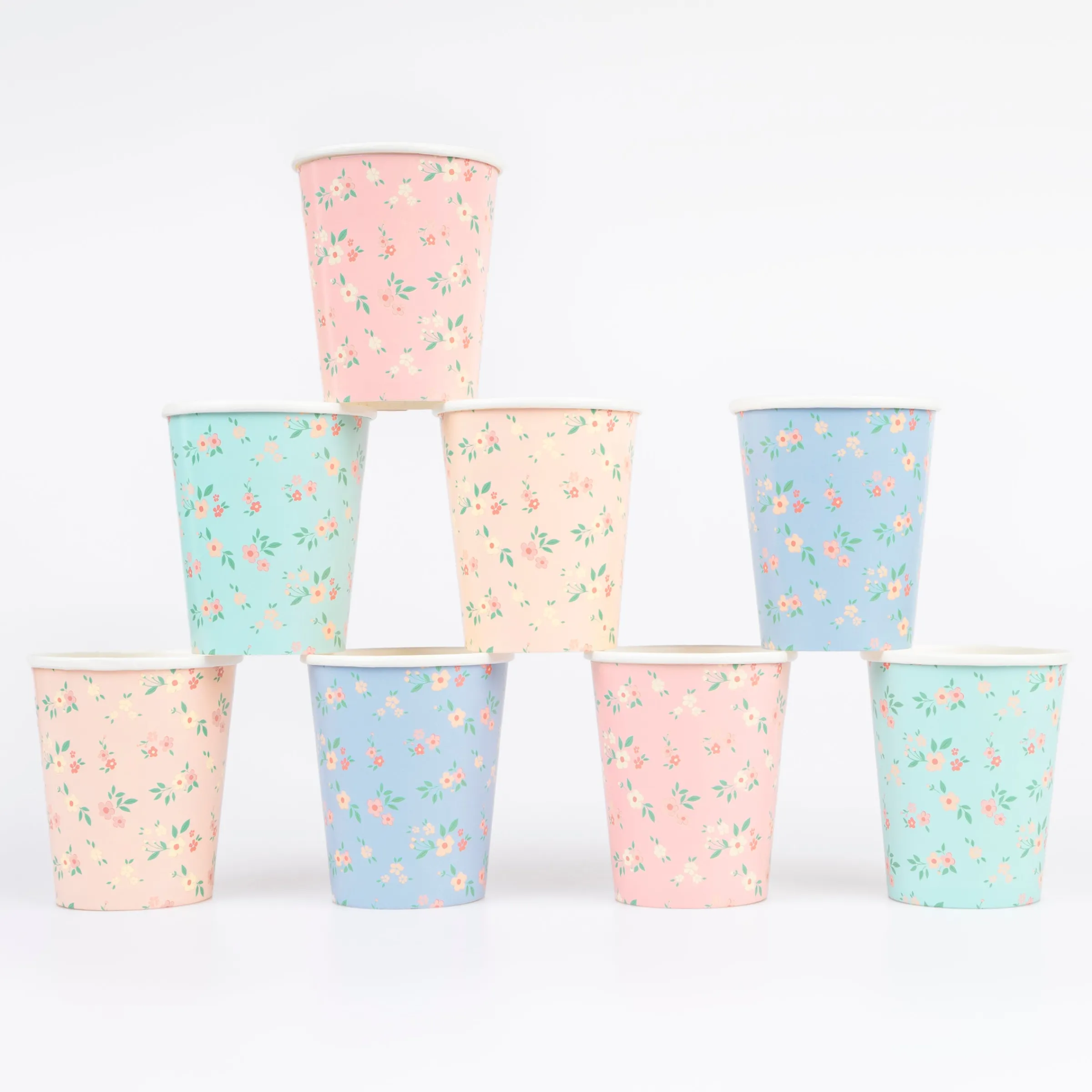 Vintage Ditsy Cups (x 8)>Meri Meri Hot