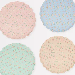 Vintage Ditsy Side Plates (x 8)>Meri Meri Hot