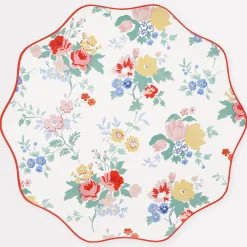 Vintage Floral Dinner Plates (x 8)>Meri Meri Sale