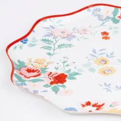 Vintage Floral Side Plates (x 8)><noscript><img width=