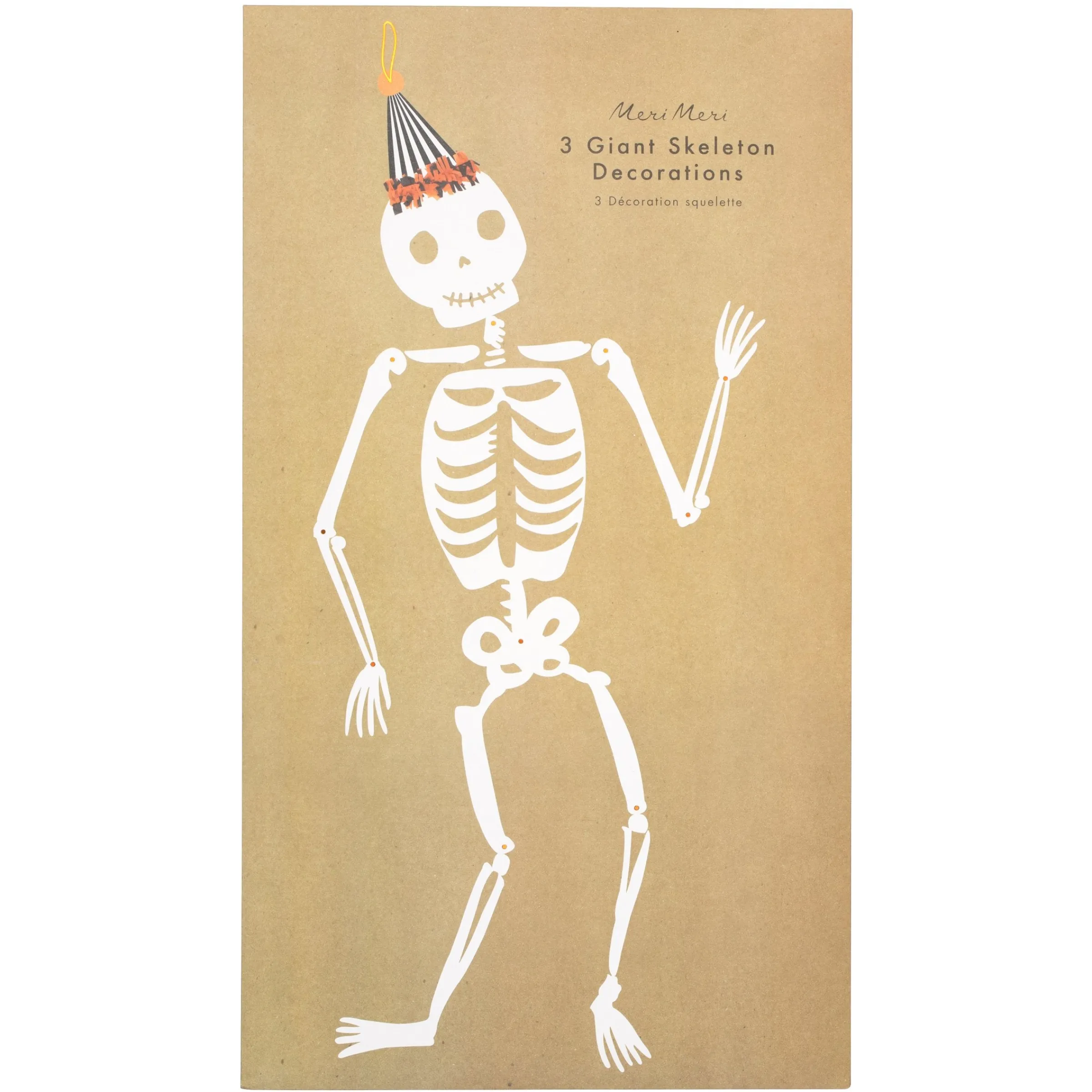 Vintage Giant Halloween Jointed Skeletons (x 3)>Meri Meri Online