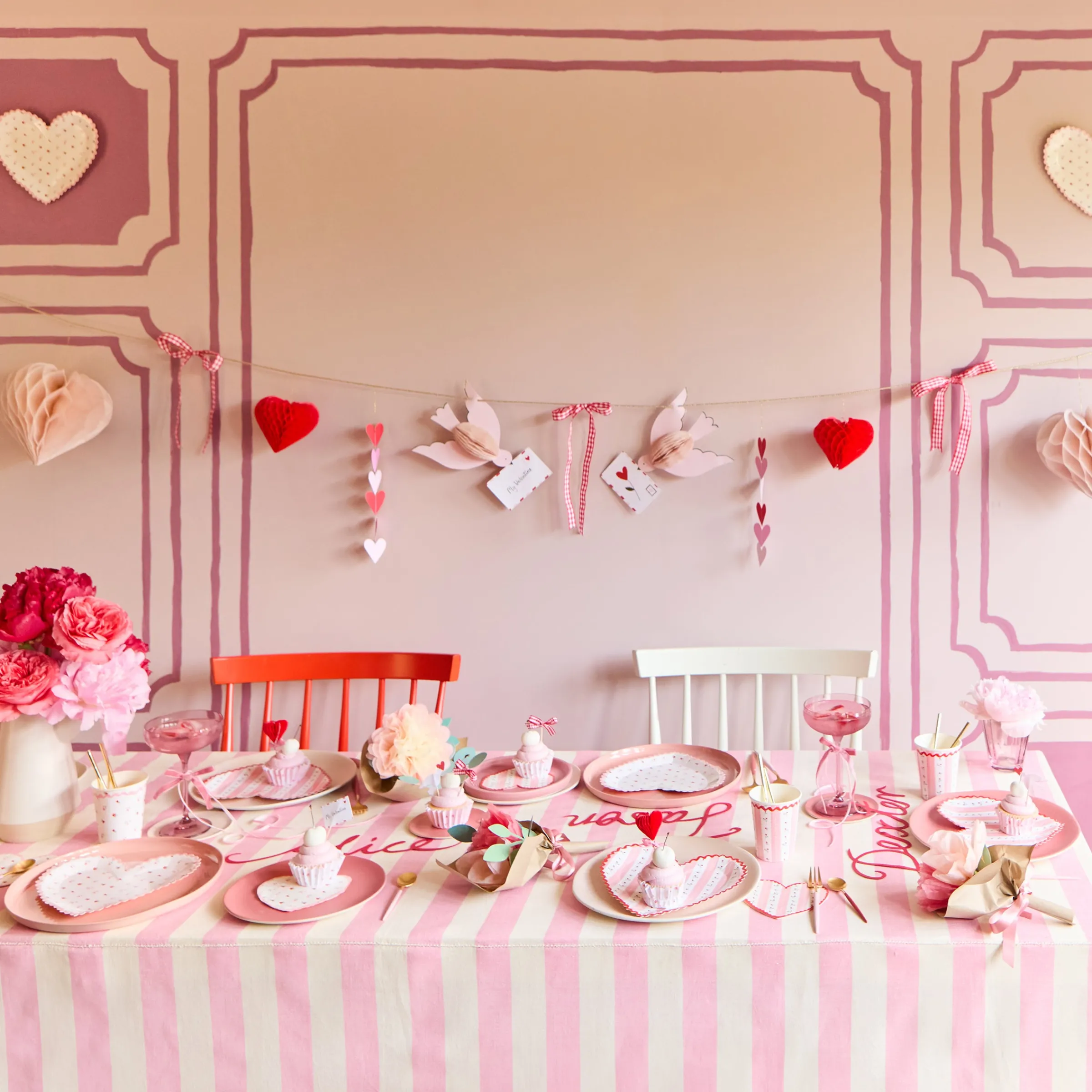 Vintage Rose Cups (x 8)>Meri Meri Sale