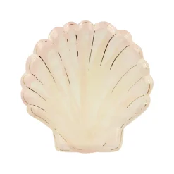 Watercolor Clam Shell Plates (set of 8)>Meri Meri Hot