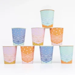 Western Bandana Cups (x 8)>Meri Meri Hot
