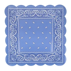 Western Bandana Square Plates (x 8)><noscript><img width=
