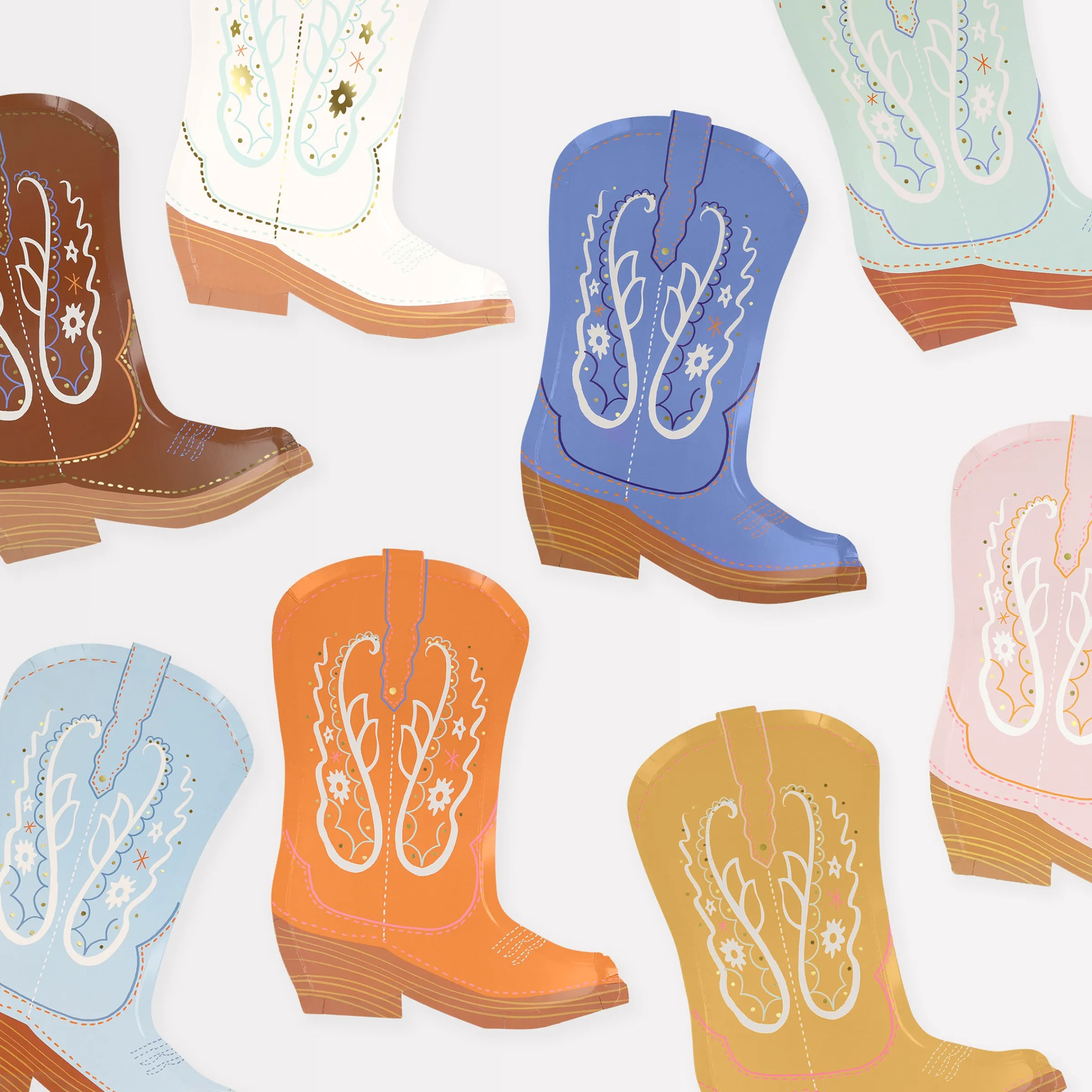 Western Boot Plates (x 8)>Meri Meri Outlet