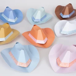 Western Mini Party Hats (x 8)>Meri Meri Clearance