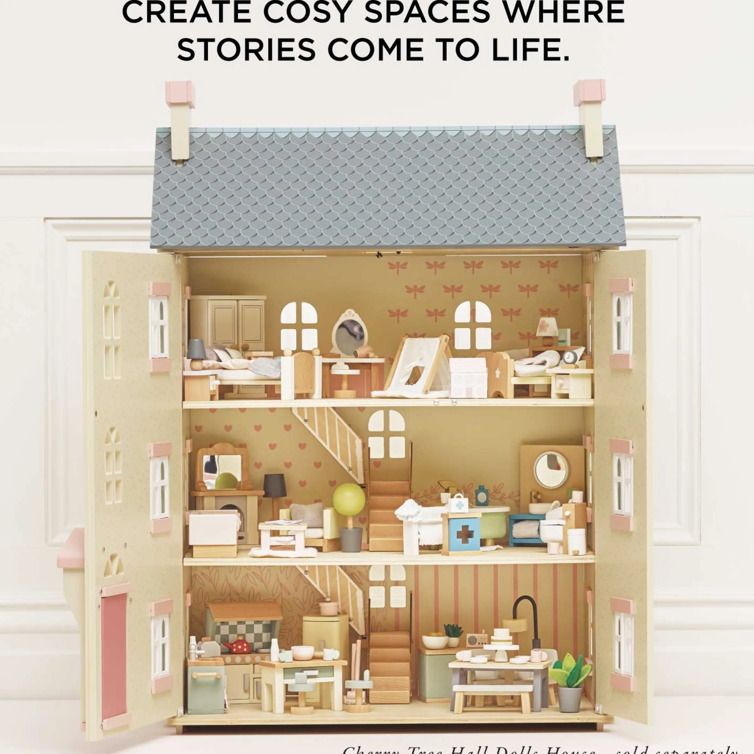 Wooden Dolls house Bedroom>Meri Meri Fashion