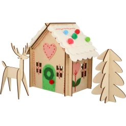 Wooden Embroidery Gingerbread House Kit>Meri Meri Clearance