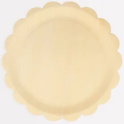 Wooden Scalloped Large Plates (x 8)>Meri Meri New