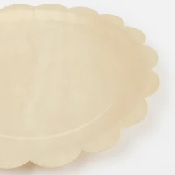 Wooden Scalloped Large Plates (x 8)><noscript><img width=
