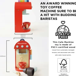 Wooden Toy Coffee Machine & Cup><noscript><img width=
