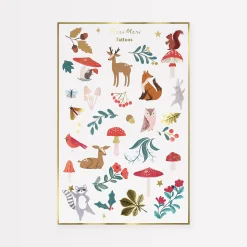 Woodland Temporary Tattoo Sheets (x 2 sheets)>Meri Meri Clearance