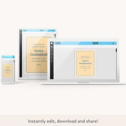Yellow Scallop Download & Print Invitation>Meri Meri Online
