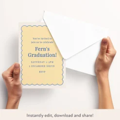 Yellow Scallop Download & Print Invitation><noscript><img width=