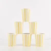 Yellow Stripe Cups (x 8)>Meri Meri New